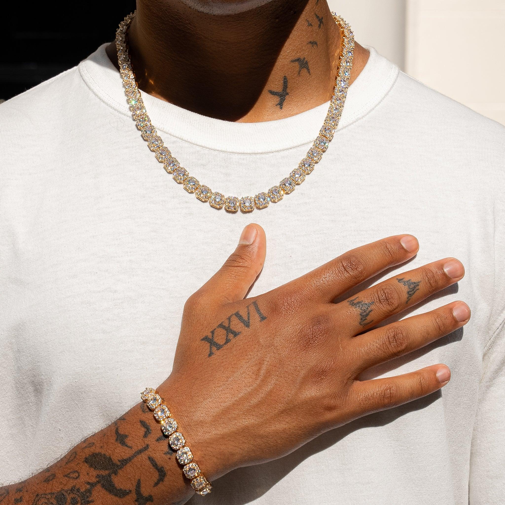 CHAÎNE ICE STONE - 10mm OR