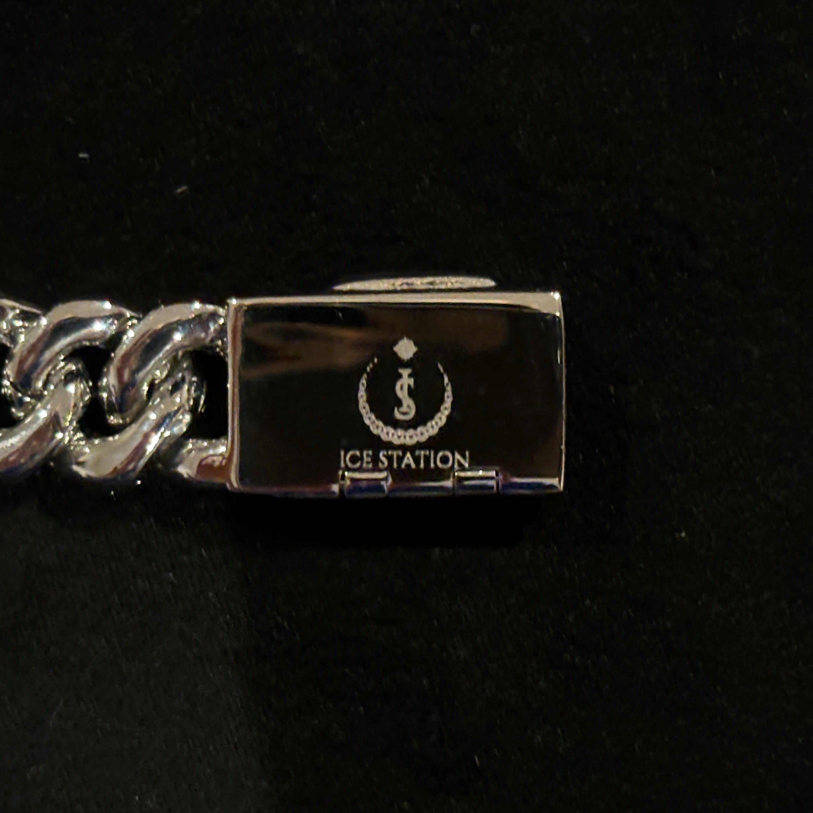 BRACELET ICE CUBAN - 8MM OR BLANC