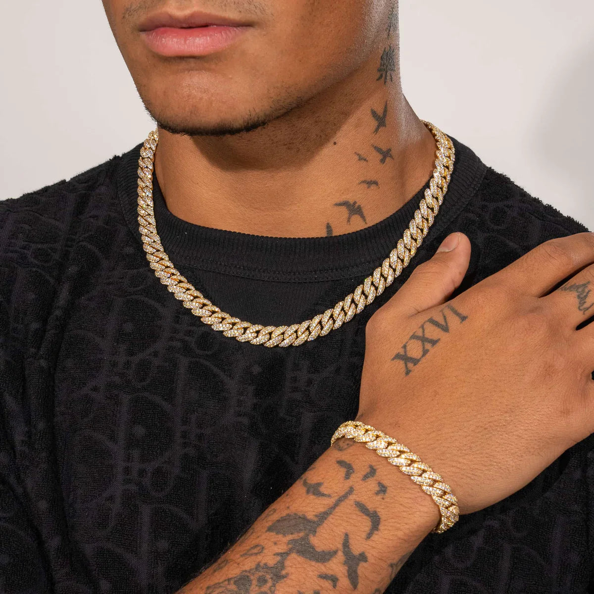 BRACELET ICE CUBAN - 8MM OR