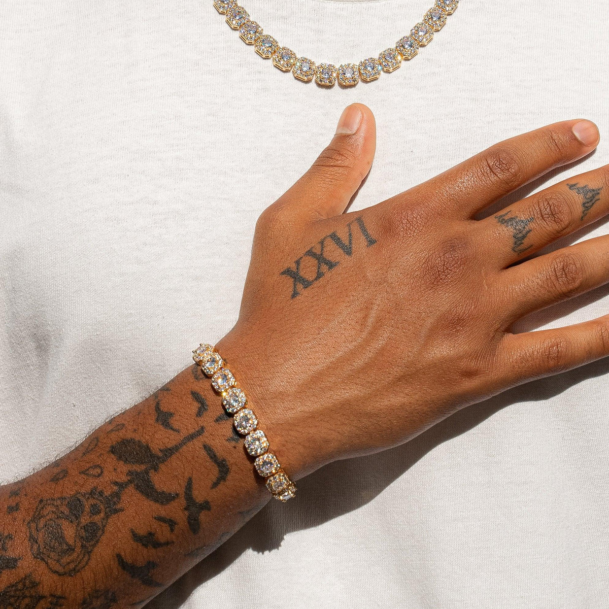 BRACELET ICE STONE - 10mm OR